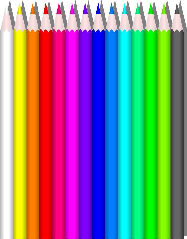 OnlineLabels Clip Art - Colored Pencils